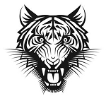 Tiger Head v9 Decal Sticker